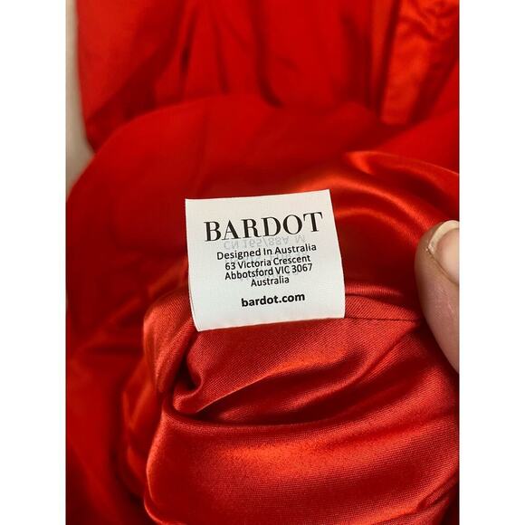 Bardot The amie Dress in flame orange  US size 6 - Picture 4 of 7